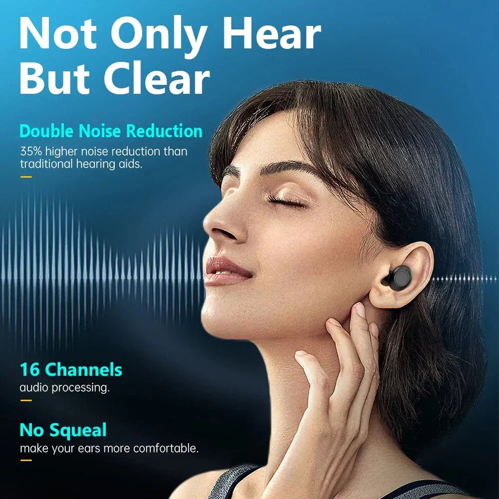 Selfhears™ Mini Rechargeable 16-Channel Digital Hearing (Pair of 2) - CrispVoice